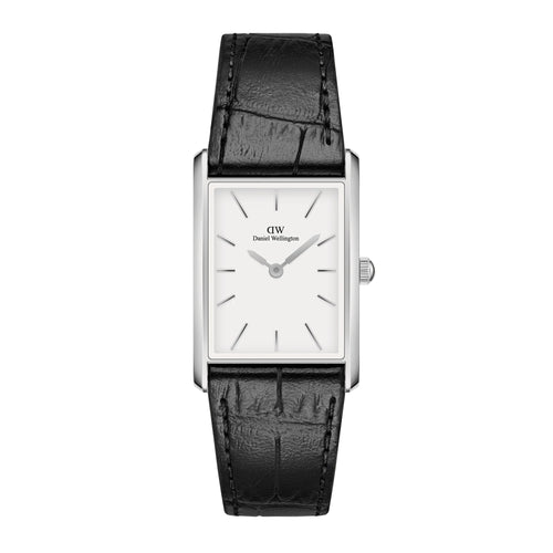 Daniel Wellington - OROLOGIO NERO SILVER CROCODILE