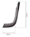 Zappa sx piatto 50x6 e foro 10,5mm adattabile