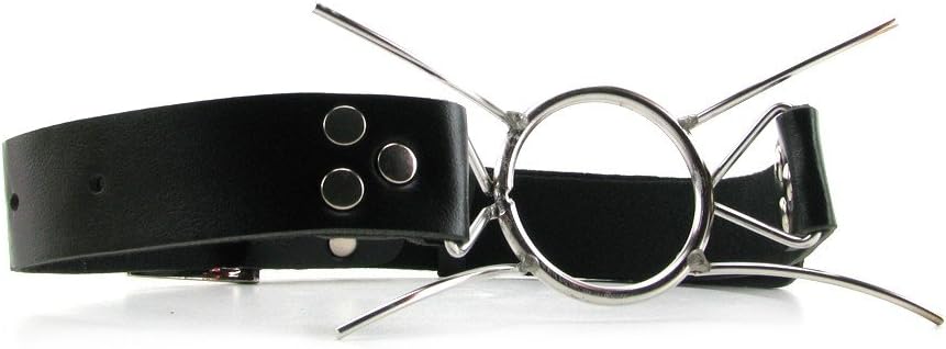 Bavaglio Anello Metallico Open Mouth Hole Fetish Fantasy Spider Gag O Ring Metal