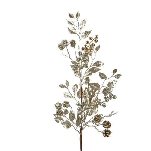 Ramo decorativo color champagne per decorazioni e composizioni di fiori h 68 cm