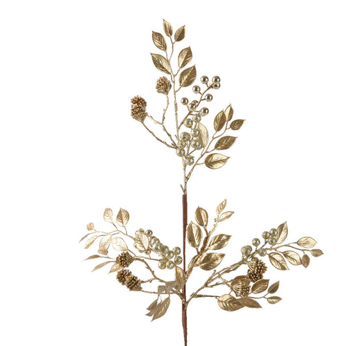 Ramo decorativo color oro per decorazioni e composizioni di fiori h 68 cm