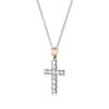 ROBERTO GIANNOTTI - COLLANA CROCE IN ARGENTO E ANGELO