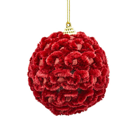 Pallina in velluto Bordeaux per albero di natale sfera natalizia particolare