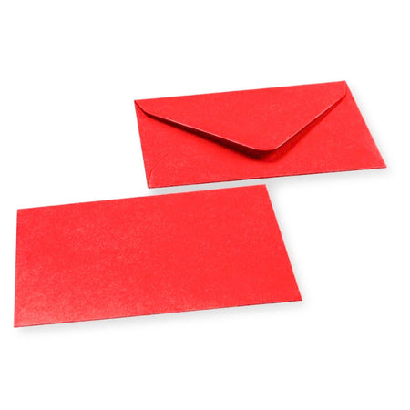 Buste con bigliettini per auguri natalizi tinta unita rossi 10 pezzi