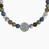 Kidult -  Bracciale uomo in pietre multicolor con simbolo zampa - PETS | BEST FRIENDS