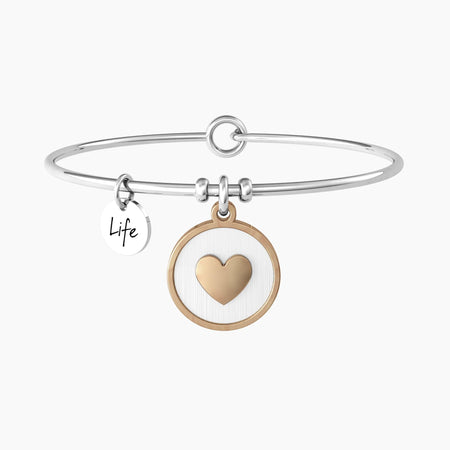 Kidult -  Bracciale rigido donna con cuore inciso - CUORE | MAMMA SEI IL MONDO