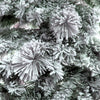 Albero di natale Slim innevato Kentucky in PVC + Flock Bianco per dimensioni ridotte