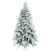 Albero di natale innevato Romanov con PVC e PE Effetto Real Touch + Flock