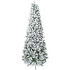 Albero di natale Slim innevato Kentucky in PVC + Flock Bianco per dimensioni ridotte