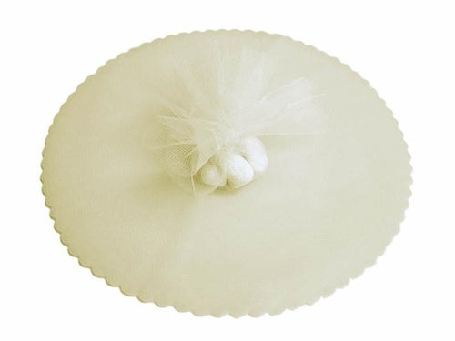 50 Veli Tulle Per Bomboniere Tondo Organza Matrimoni Battesimi Lauree Confetti