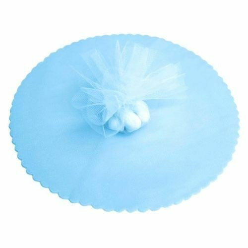 50 Veli Tulle Per Bomboniere Tondo Organza Matrimoni Battesimi Lauree Confetti