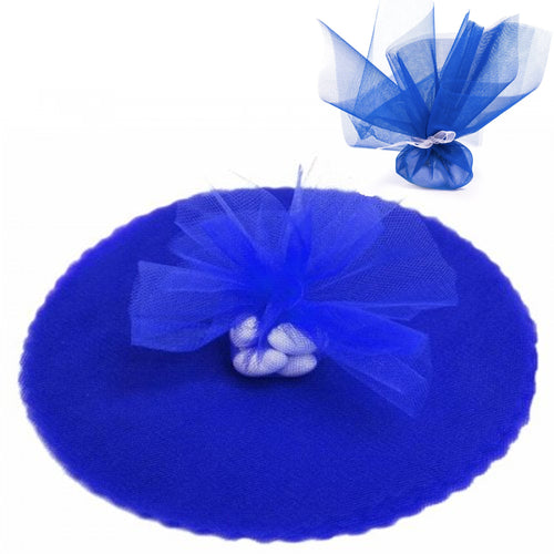 50 Veli Tulle Per Bomboniere Tondo Organza Matrimoni Battesimi Lauree Confetti