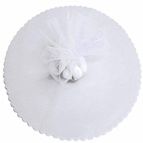 50 Veli Tulle Per Bomboniere Tondo Organza Matrimoni Battesimi Lauree Confetti