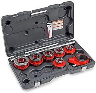 "RIDGID 36475 Filiera manuale modello 12-R con cricchetto e impugnatura e set bussole da 1/2""-2"""