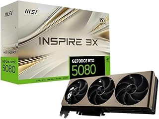 MSI GeForce RTX 5080 16G Inspire 3X OC 16GB GDDR7 (30Gbps/256-bit), PCIe 5, Boost: 2640MHz, HDMI 2.1b, DisplayPort 2.1b, DLSS 4
