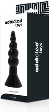 Plug anale progressivo XL super morbido 17 cm con base nero Addicted toys