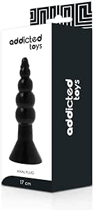 Plug anale progressivo XL super morbido 17 cm con base nero Addicted toys