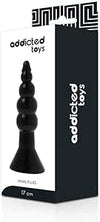 Plug anale progressivo XL super morbido 17 cm con base nero Addicted toys