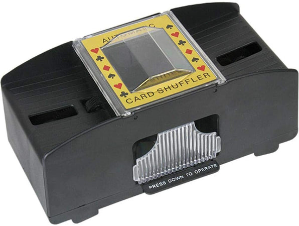 Mescola carte automatico, con 2 livelli, ideale per carte con dimensioni 9 x 6,5 cm