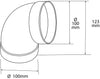 Curva a 90 ° per tubo aerazione canalizzata sezione Tonda in ABS