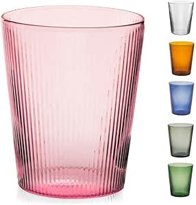 set 6 bicchieri in vetro colorati REEL 41,5 clH&H