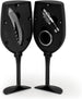 Cofanetto 4 pezzi somelier forma di calice colore nero con gadget.H&H