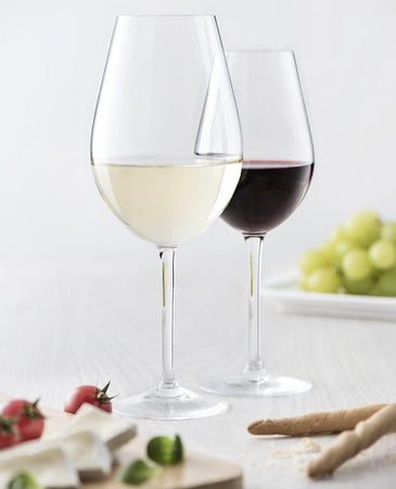 Calici decorativi in vetro trasparente per vino rosso 540 ml set da 4