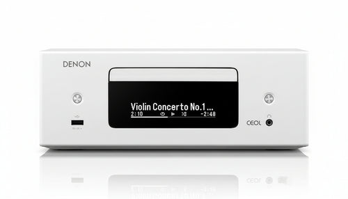 Denon RCD-N12DAB Compact System, HiFi Amplifier, CD Player, Internet Radio, Music Streaming, HEOS Multiroom, Bluetooth and WiFi, AirPlay 2, Alexa Compatible, 2 Optical TV Inputs, DAB+ Radio