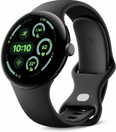 Google Pixel Watch 3 (45mm) - Android Smartwatch with Heart Rate Tracking, Advanced Running from Fitbit, Fitness Insights, 24-Hour Battery - Matte Black Aluminium Case - Obsidian Band - Wi-Fi