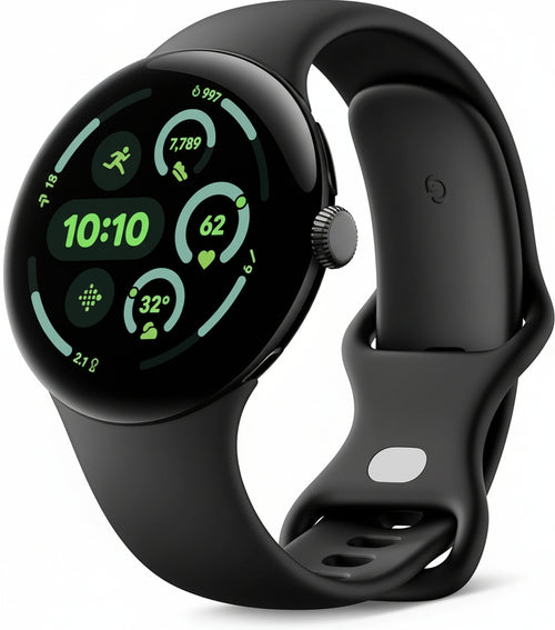 Google Pixel Watch 3 (45mm) - Android Smartwatch with Heart Rate Tracking, Advanced Running from Fitbit, Fitness Insights, 24-Hour Battery - Matte Black Aluminium Case - Obsidian Band - Wi-Fi