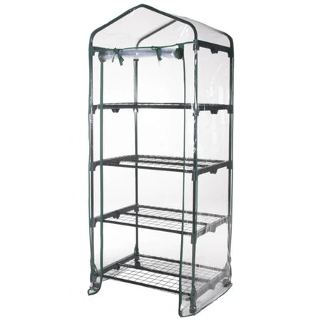 Serra da balcone "Rapida" per piante in acciaio con chiusura a cerniera