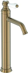 Jacob Delafon - Louise High Spout Basin Mixer Tap - Retro Design Ceramic Handle - Water Saving - 17 x 36.2 x 5.5 cm - Bronze - E24361-BCN