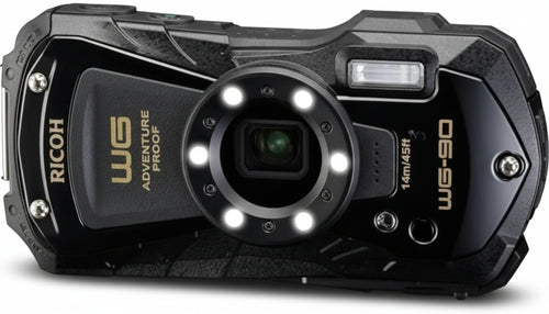 PENTAX WG-90 (Black) - Waterproof Digital Compact Camera, Designed for Easy Underwater Shooting up to a Depth of 14 Metres