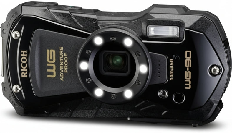 PENTAX WG-90 (Black) - Waterproof Digital Compact Camera, Designed for Easy Underwater Shooting up to a Depth of 14 Metres