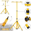 Faretto LED Professionale da cantiere con treppiede telescopico Giallo e spina industriale CEE - 60 e 100 Watt - ElettroWatt.eu