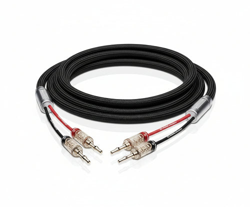 OEHLBACH XXL Fusion Two B - Geschirmtes High-End Lautsprecherkabel-Set mit Banana-Verbinder, Made in Germany - 2 x 2m