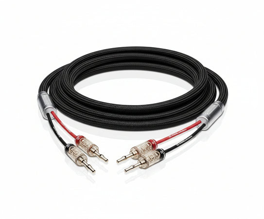 OEHLBACH XXL Fusion Two B - Geschirmtes High-End Lautsprecherkabel-Set mit Banana-Verbinder, Made in Germany - 2 x 2m
