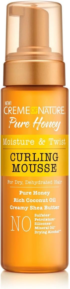 Creme of Nature Pure Honey Forming Curling Mousse 7OZ per Capelli Zero Frizz Capelli Ricci e Afro