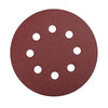 Disco in carta velcrato flessibile ed abrasiva con 8 fori 125 mm