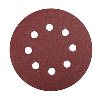 Disco in carta velcrato flessibile ed abrasiva con 8 fori 125 mm