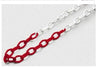PROMAX - CATENA IN PLASTICA BIANCA E ROSSA 5 METRI + 2 ANELLI DI GIUNZIONE