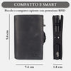 Sei G portacarte safe magnetic nero con custodia in pelle nera