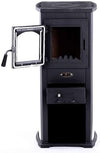 Stufa a legna Karma 7 kW in acciaio verniciato caminetto h 89 cm