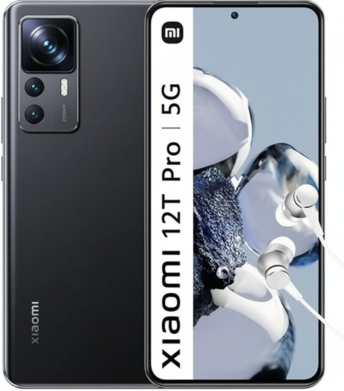 Xiaomi 12T Pro 5G Smartphone+Kopfhrer, 8+256GB, 6.67 120Hz CrystalRes AMOLED-Display, Snapdragon 8+ Gen 1, 200MP Ultimate Kamera, 120W HyperCharge, 5000mAh, Black (DE Version + 2 Jahre Garantie)