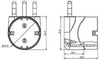 ROSI - ADATTATORE SCHUKO 16A 2P+T NERO 90^