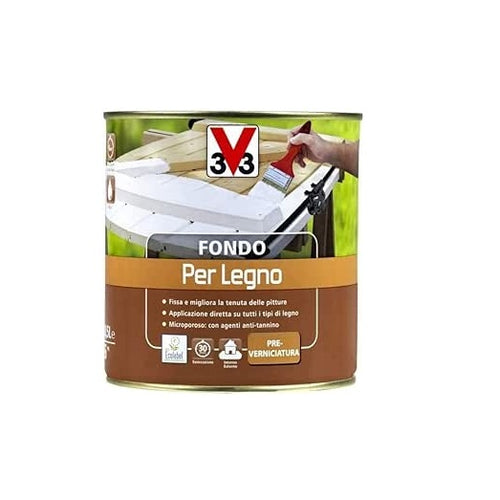 V33 - FONDO PER LEGNO ALL'ACQUA 500ML TRASPARENTE