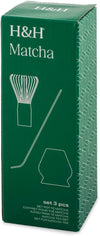 H&H Confezione 3 pezzi matcha tea in porcellana verde