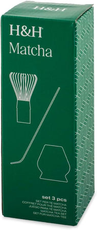 H&H Confezione 3 pezzi matcha tea in porcellana grigio