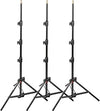 Manfrotto 1051BAC-3 Babylight Kit 3 Stativi a 4 Sezioni, Massima Altezza 211 cm, per Luci, Nero