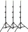 Manfrotto 1051BAC-3 Babylight Kit 3 Stativi a 4 Sezioni, Massima Altezza 211 cm, per Luci, Nero